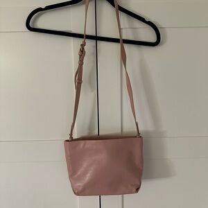 J. Crew Blush 100% Leather Crossbody Purse Bag